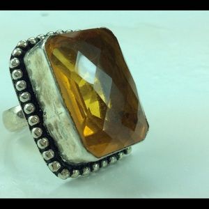 Authentic November topaz in sterling silver